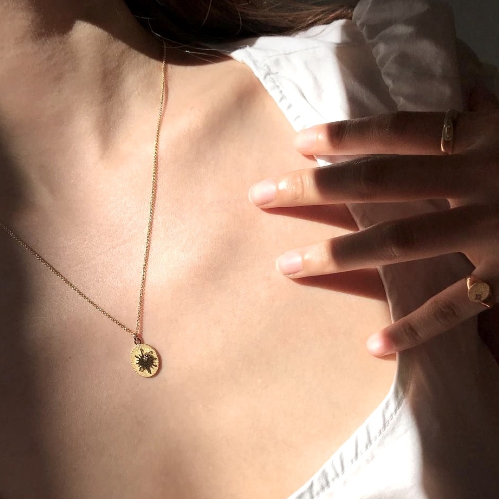Mejuri Gold Vermeil Tarot Sun Necklace